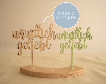Basic decoration for birthday wreaths - Cake toppers for birthdays, christenings, and first days of school - Cake toppers made of wood and acrylic - Birthday wreath accessories