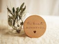Personalized storage jar with wooden lid - Borosilicate glass storage jars with engraving - Gift idea for Christmas, birthday