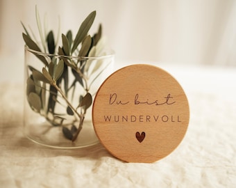 Tarro de almacenamiento personalizado con tapa de madera - Tarros de almacenamiento de vidrio de borosilicato con grabado - Idea de regalo para Navidad, cumpleaños