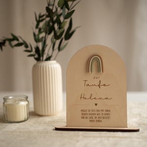Personalized wooden plaque for baptism - baptism decoration with name - baptism gift - table decoration for baptism - baptism gift - baptism gift