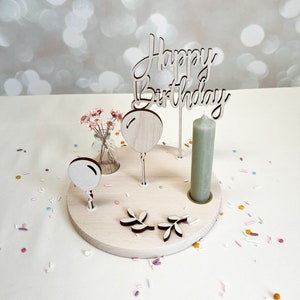 Birthday wreath personalized - High-quality, sustainable and individual birthday plate made of wood, gift idea for children & families3