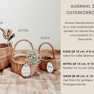 Personalized Easter ornaments with Easter baskets - Easter decoration, gift idea for children - Personalized Easter gift for children - Easter basket image 5