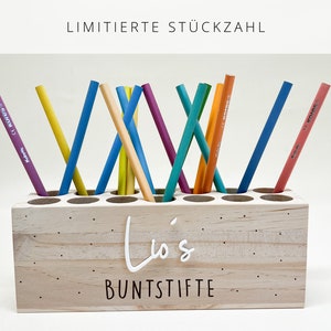 Personalisierter Holz-Stiftehalter Das ideale Accessoire für den organisierten Schreibtisch eine perfekte Geschenkidee zum Schulstart Bild 4