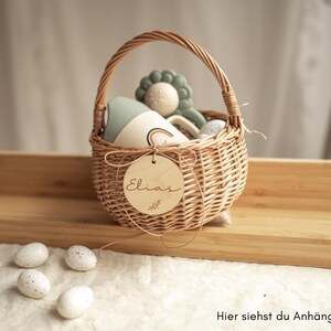 Personalized Easter ornaments with Easter baskets - Easter decoration, gift idea for children - Personalized Easter gift for children - Easter basket image 16