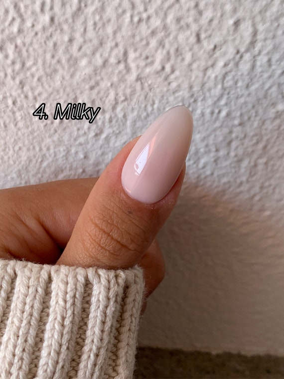 Pink French Tip Press on Nails Almond Acrylic Nails Glue on Nails Hot Pink  Nails Press on False Nails with Designs Artificial nails Medium