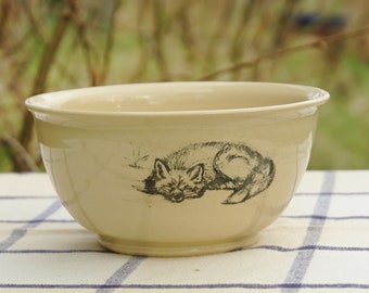 Keramik Schale handgetöpfert, Bowl "Fuchs"