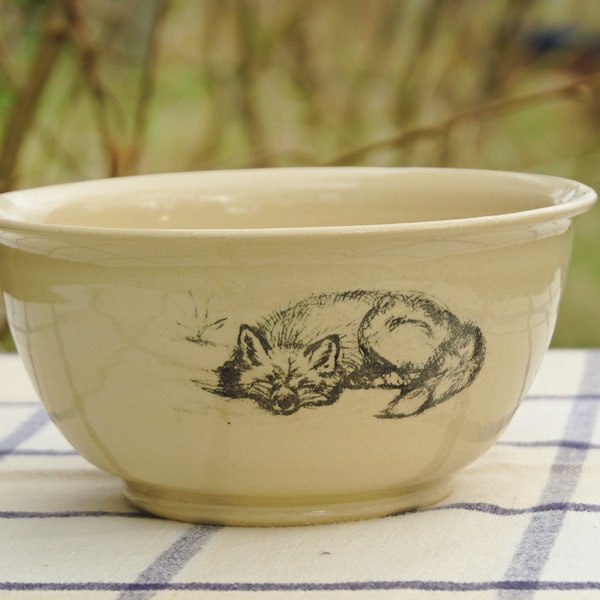 Keramik Schale handgetöpfert, Bowl "Fuchs"