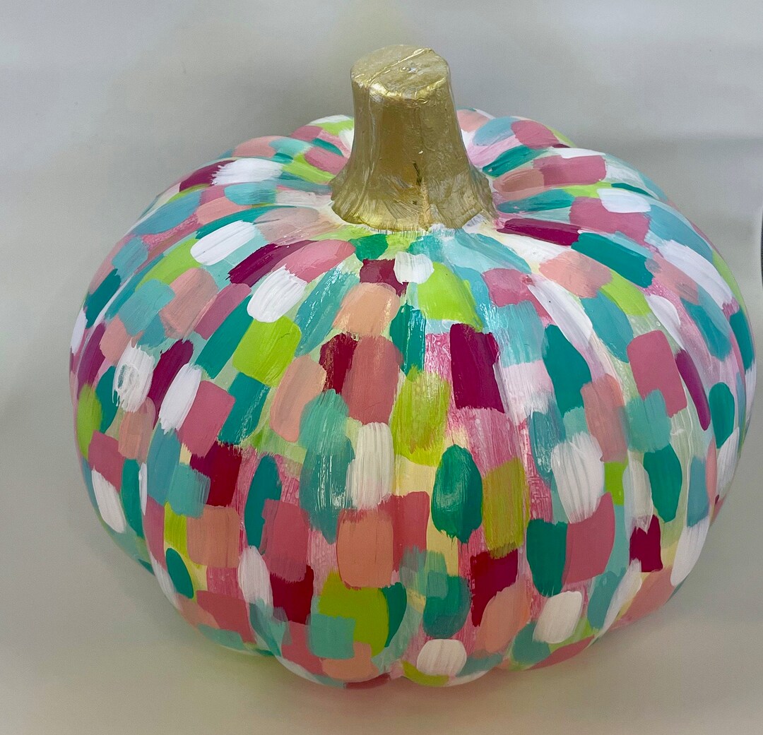 Hand Painted Faux Pumpkins Etsy