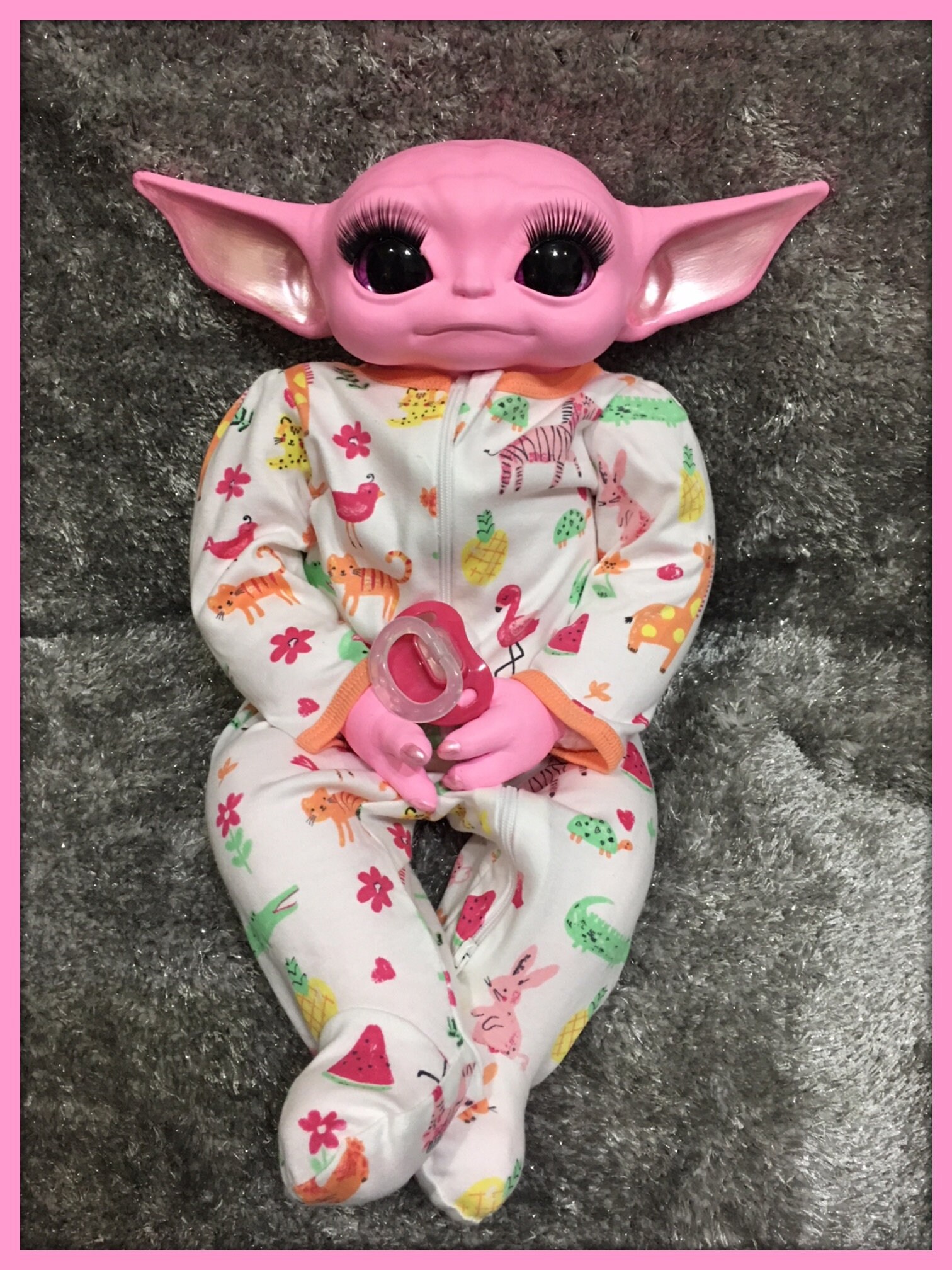 COMPLETE DOLL Pink Grogu Yoda Baby Full Body Doll The Child | Etsy