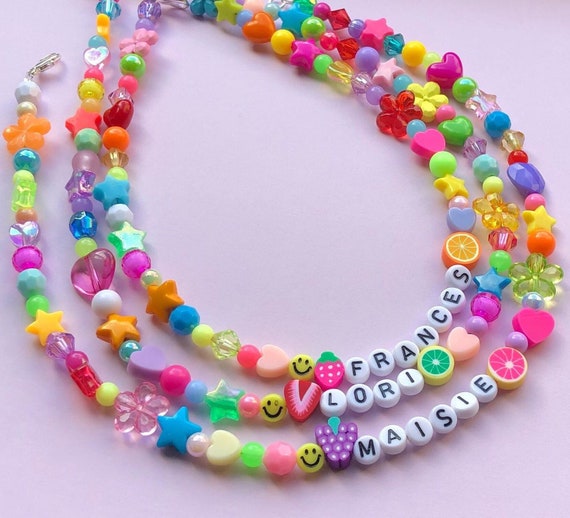 【KOOLOSET】Star Beads Necklace (handmade) Kandi Star Necklace - Etsy