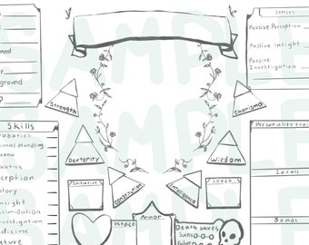 Blank original D&D character sheet