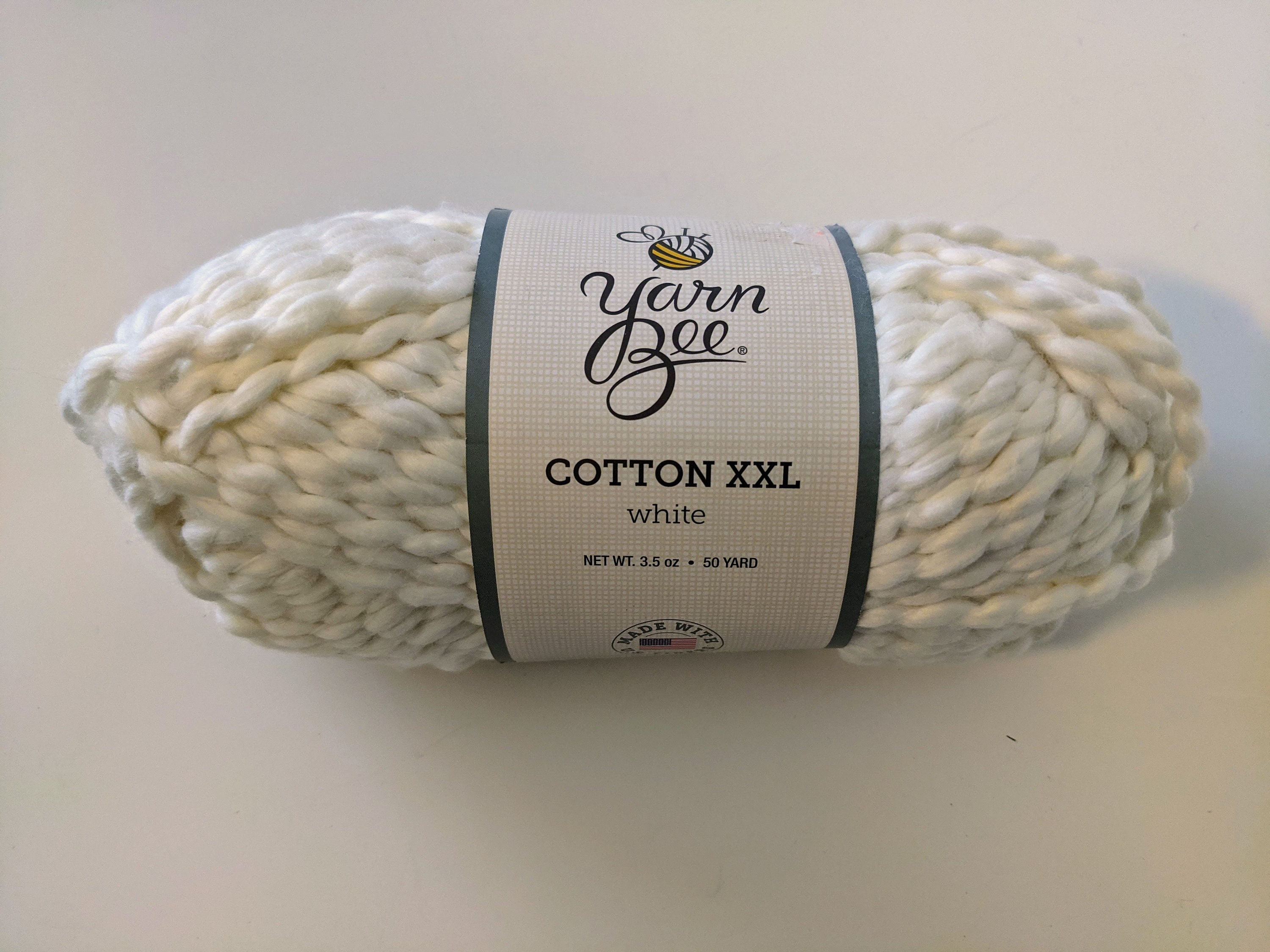 Yarn Bee Cotton XXL Skein of Yarn in White 