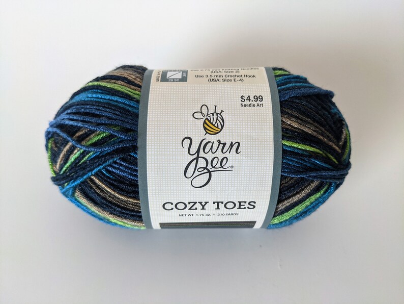 Yarn Bee Cozy Toes Sock Yarn in Shadowy Meadow Etsy