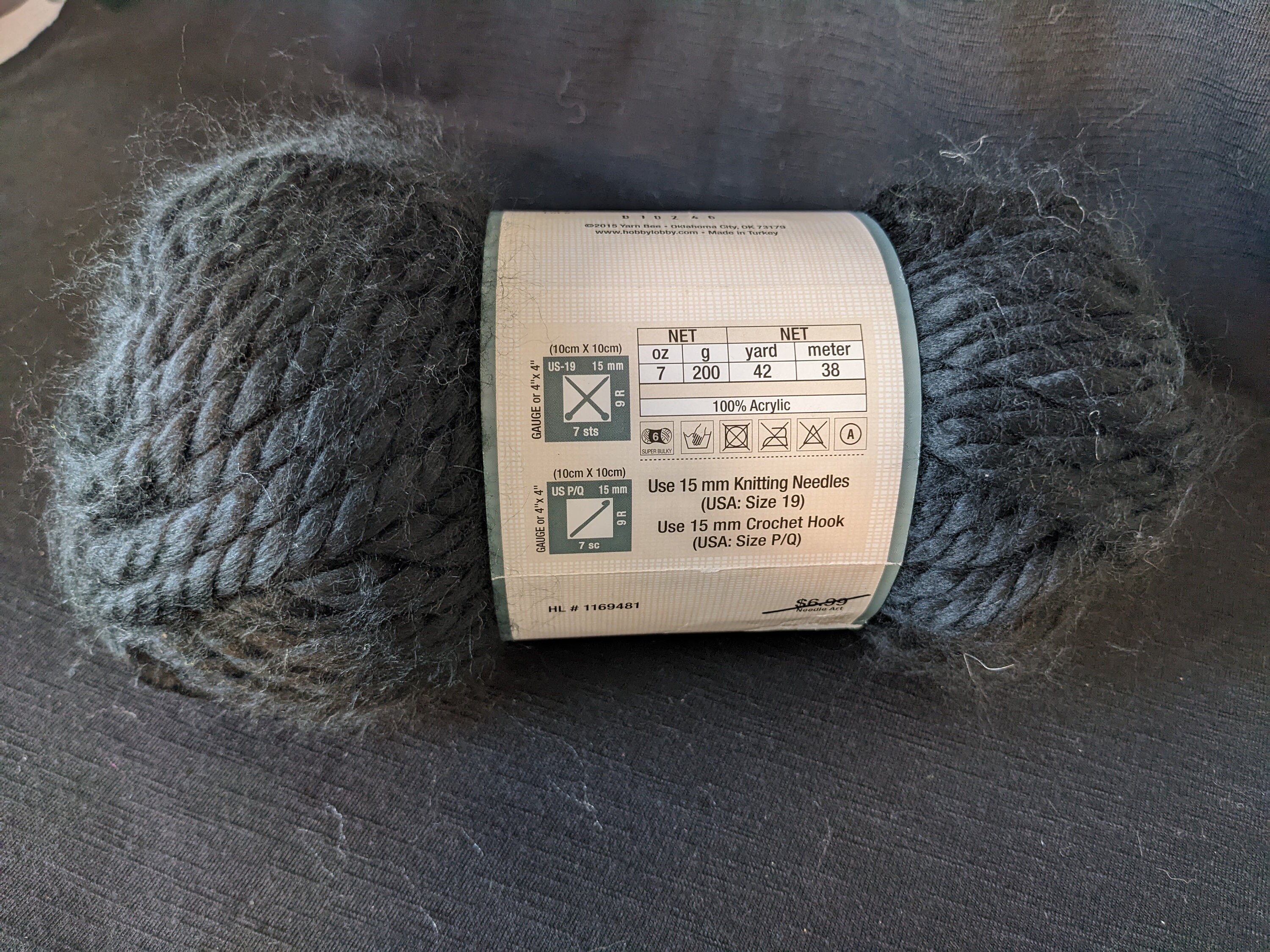 Yarn Bee Uber Luxe in Black Etsy