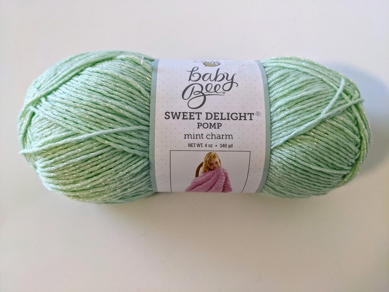 Baby Bee Sweet Delight Pomp Light Worsted Yarn in Mint Charm Etsy