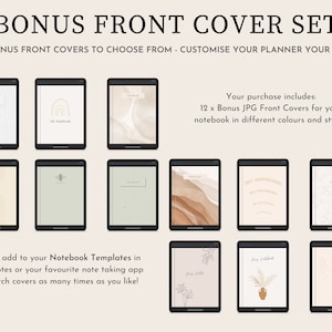 Digital Notebook | 12 Dividers Sections | 40 Digital Page Templates ...
