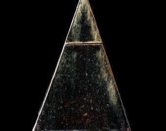 Handmade Stoneware Pyramid Cremation Urn - Minimalist Ceramic Art