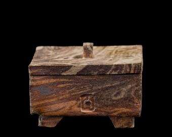 Marbled Box – Wood-Fired Ceramic Container
