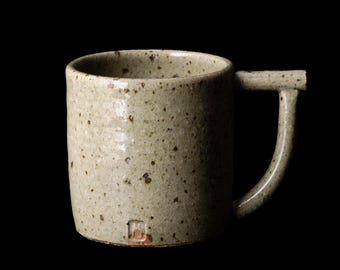 Handmade Woodfired Ceramic Mug – Rustic Pottery Coffee & Tea Cup, Wabi-Sabi Style