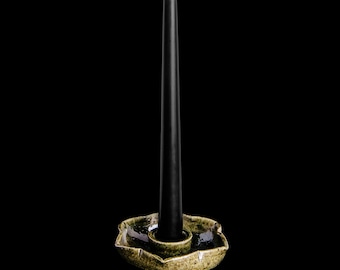 Handmade Ceramic Candle Holder, Wheel Thrown Candlestick, Wabi Sabi Decor