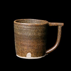 Ceramic Woodfired Mug, Handmade Coffee Tea Mug, Wabi Sabi Mug