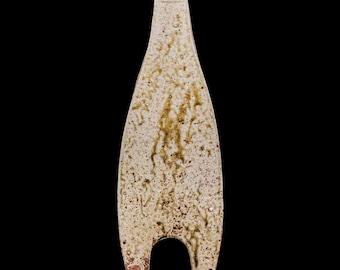 Handmade Woodfired Stoneware Vase: Wabi Sabi Ikebana Decor