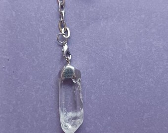 Clear quartz pendulum
