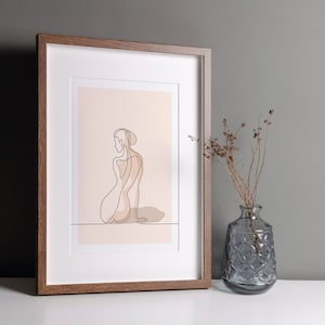 Modern Minimalist Art Female Print / Framed Print / Canvas