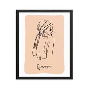 Female Form Line Art, Abstract Print, Modern Living Room/Bedroom Decor, Feminine Color Art, Queen, Home Gallary
