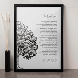 The Oak Tree Poem by Johnny Ray Ryder Jr. Print / Canvas / Framed Print