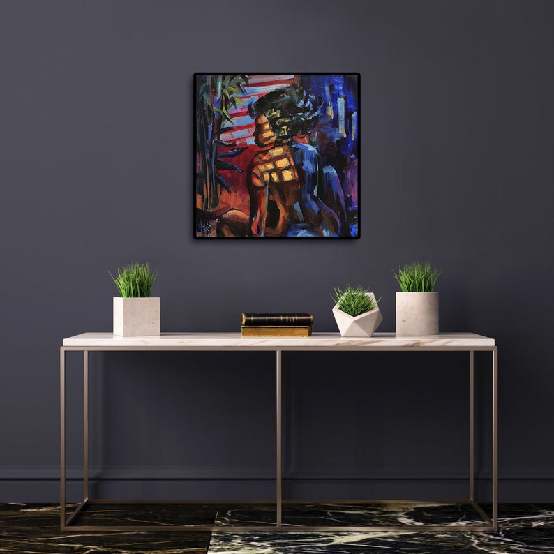 Naked Woman Painting African American Original Art Black Woman | Etsy