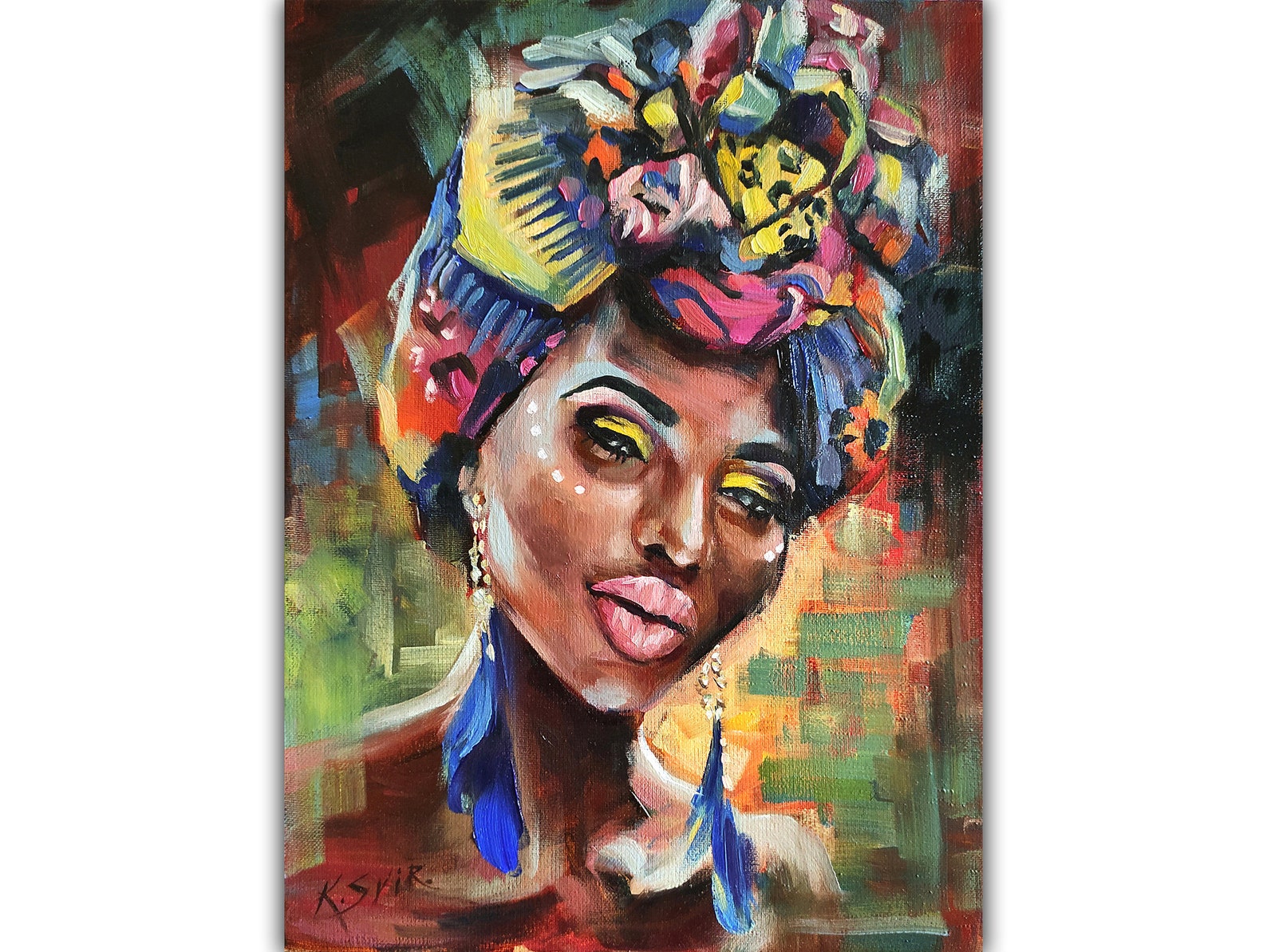 Африканка картина маслом