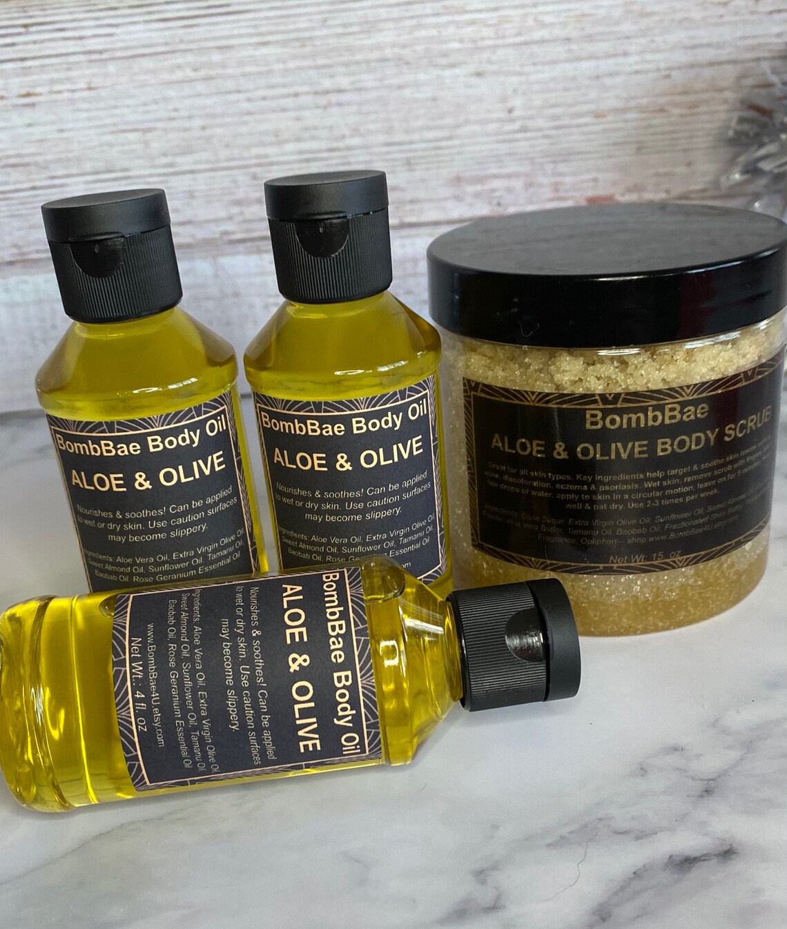 Aloe & Olive Body Oil Acne Eczema/Psoriasis or Irritated Etsy