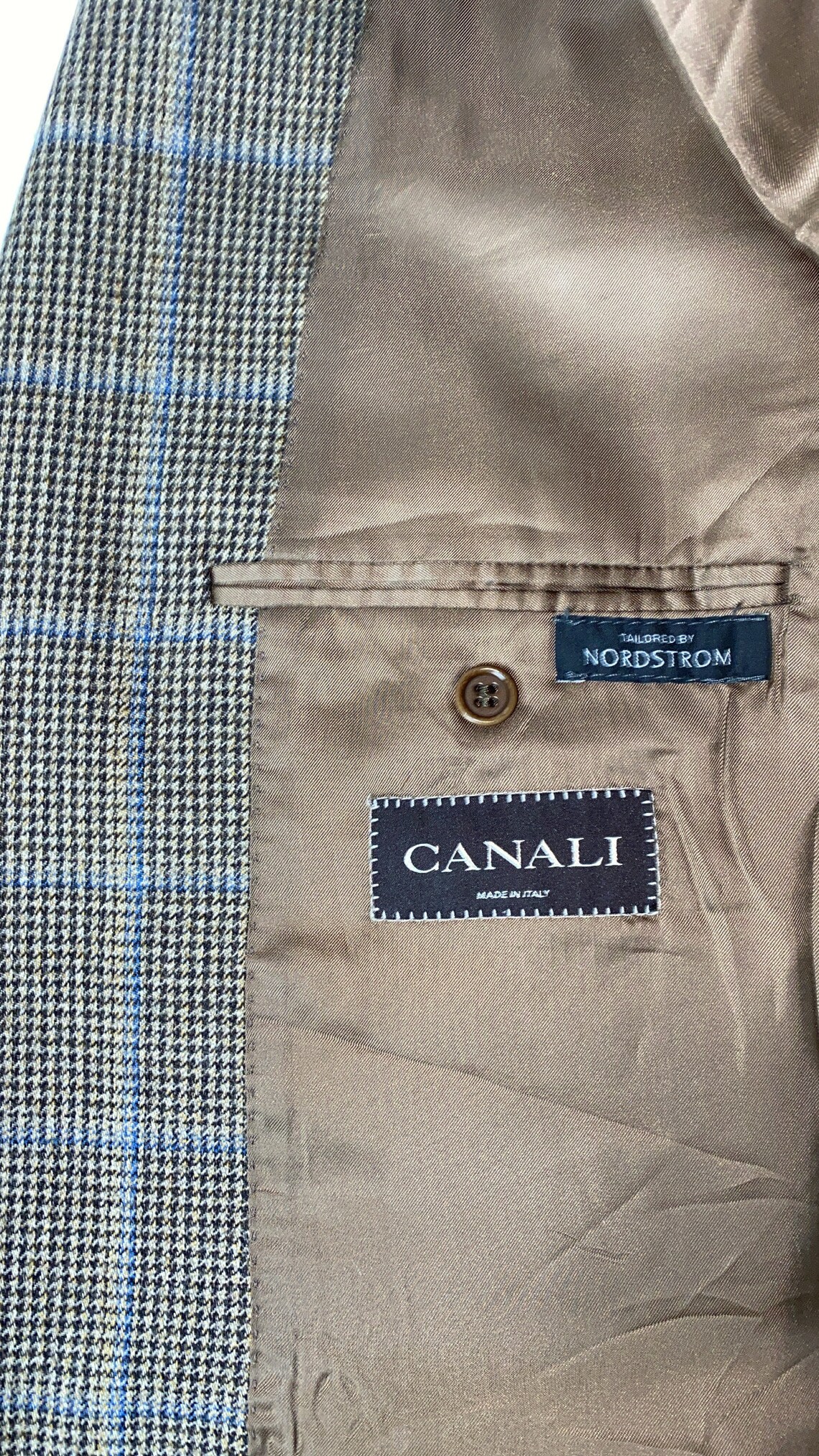 Vintage 1980s Canali Menswear Italian Wool Check Blazer Oversized Women ...