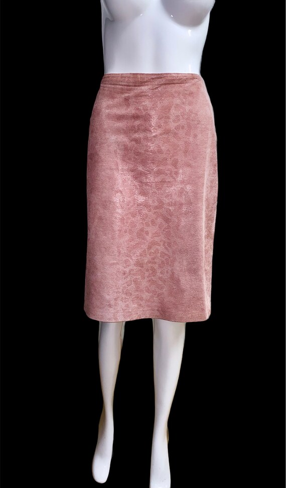 Pink leather top skirt 90s
