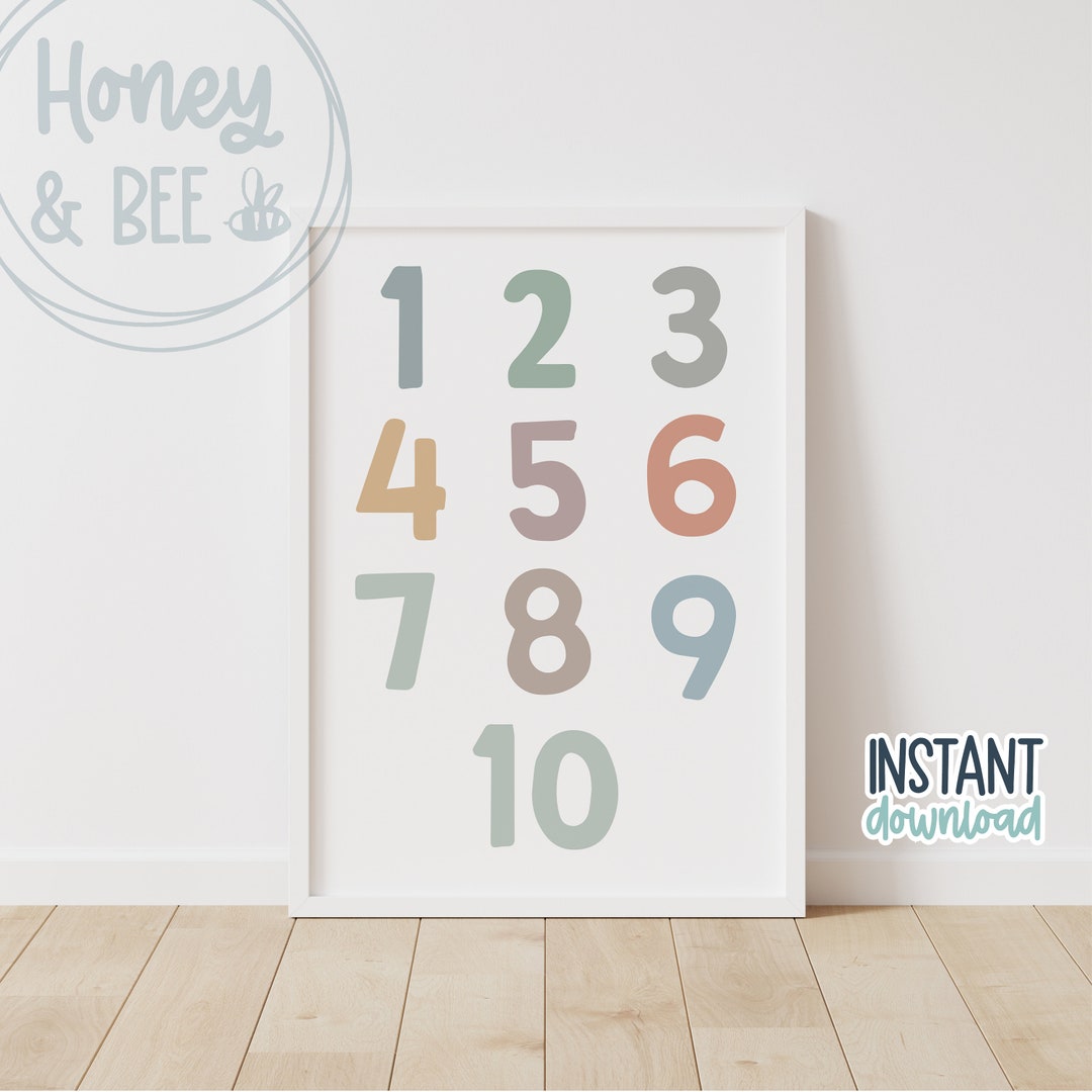 Numbers Download Right INSTANT DOWNLOAD | Numbers, 123, Digital Download, Home School ...