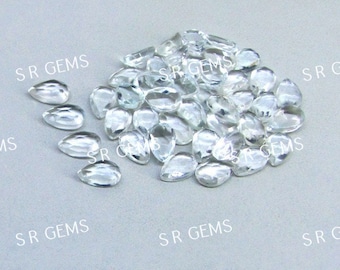 Natural White Topaz Cushion Cabochon 5X5MM To 10X10MM Loose Gemstone Free Shipiing.