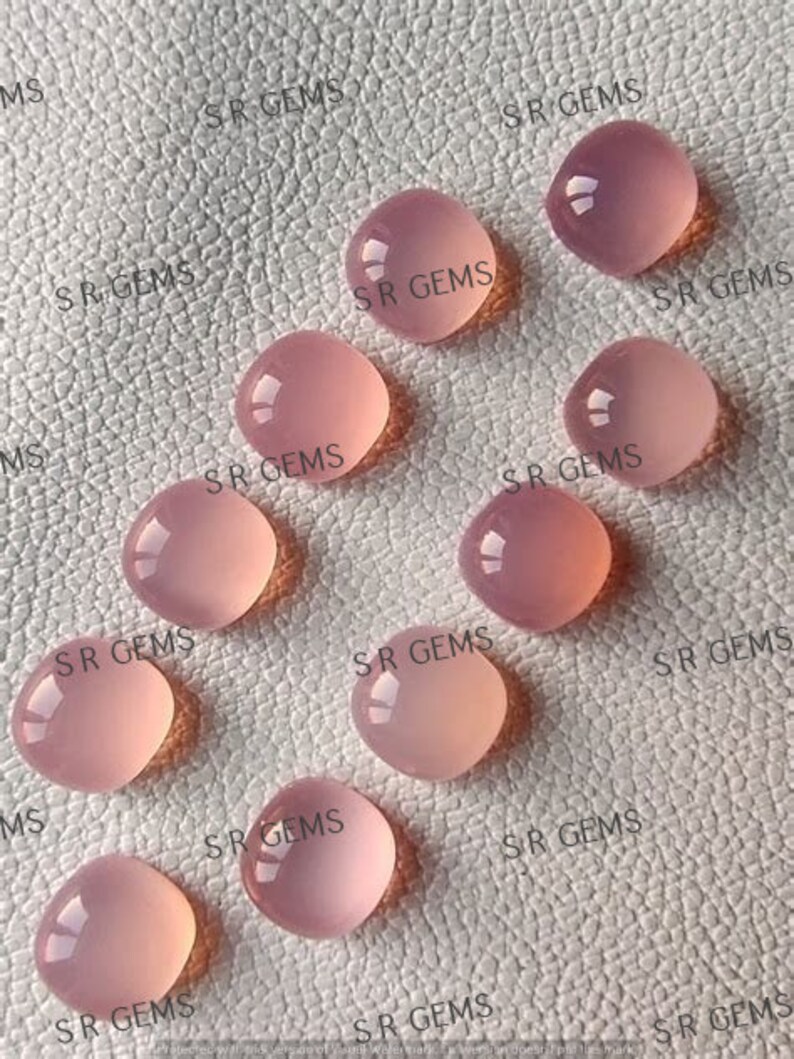AAA Quality Pink Chalcedony Cushion Cabochon 6X6MM To 10X10MM Loose Gemstone Free Shipping