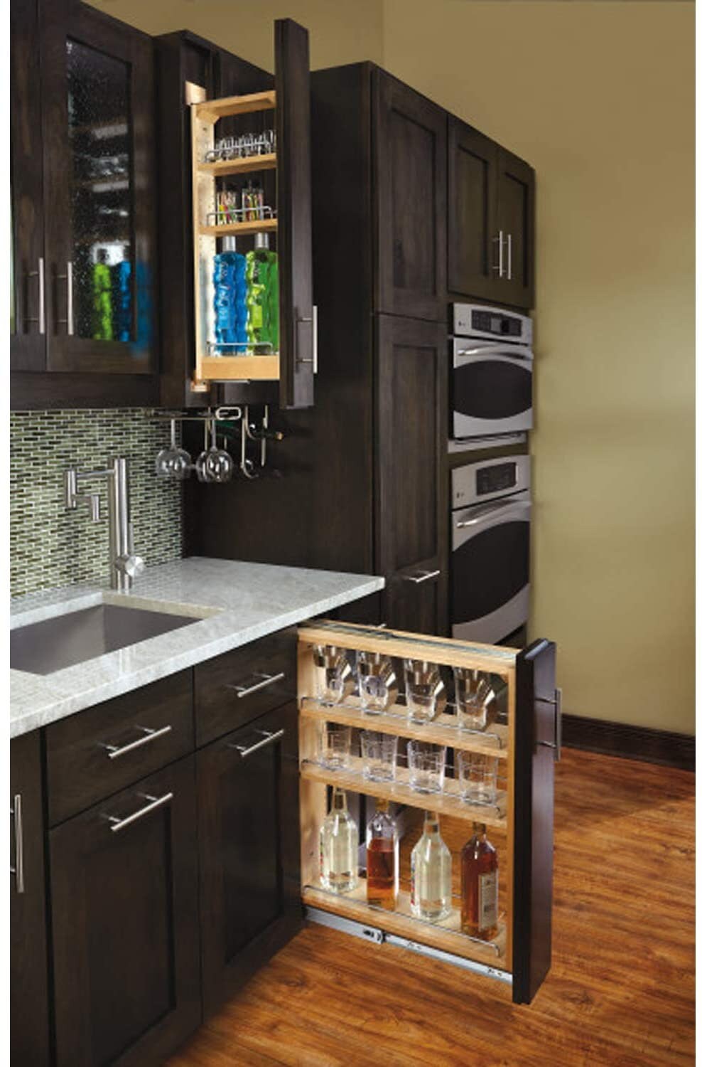 6Inch Base Filler Pullout Kitchen Wooden Spice Rack Etsy