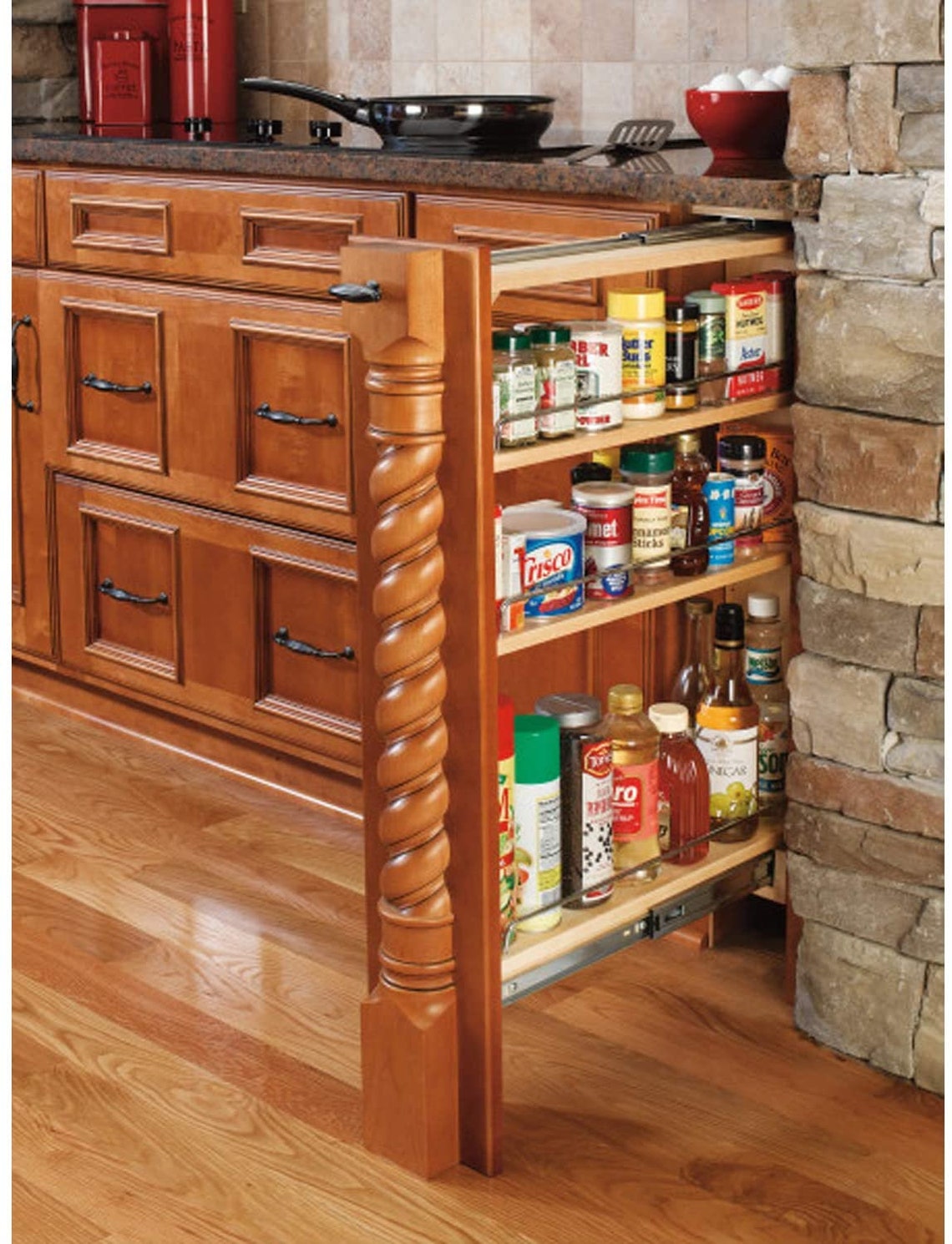 6Inch Base Filler Pullout Kitchen Wooden Spice Rack Etsy