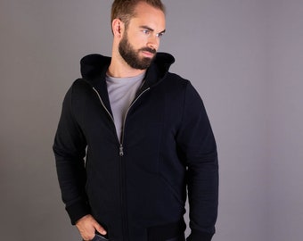 Herren Kapuzenjacke aus Bio-Baumwollsweat