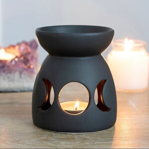 Wax Melt Burner - Ceramic tea light for oils and melts - Triple Moon