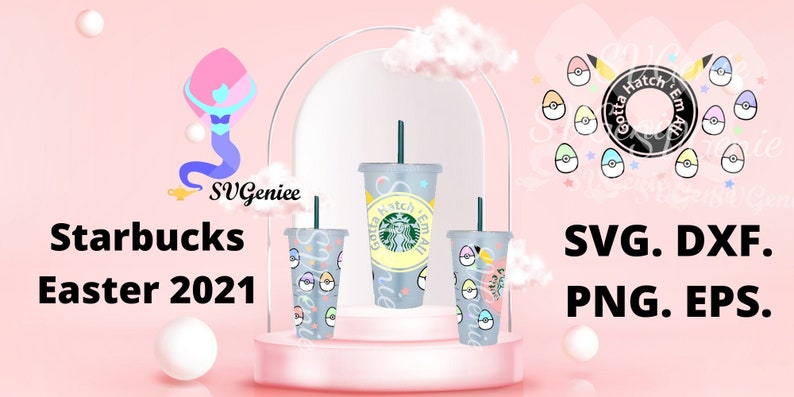 21 Pokemon Pokeball Easter Eggs Seamless Starbucks Cold Cup Wrap Digital Download Pikachu Gotta Hatch Em All Clip Art Art Collectibles Stokfella Com