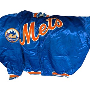 Vintage New York Mets Satin Starter Jacket – Classic 80s/90s MLB Baseball Outerwear