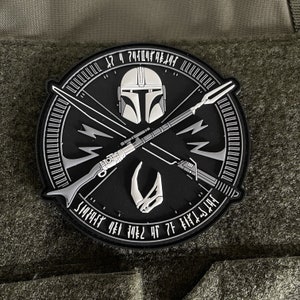 PATCHLAB Mando Kopfgeldjäger Seehund V3 PVC Moral Patches Klettverschluss | Klett Aufnäher | Klett Aufnäher für Rücksäcke