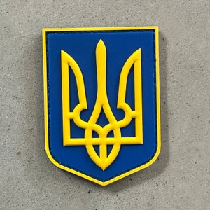 PATCHLAB Ukraine Flag PVC Morale Patch Hook and Loop 3D Crest of the ...