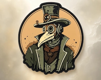 Plague Doctor PVC Patch – Dark Medieval Morale Patch, Hook and Loop Rubber Patch for Backpack, Tactical Gear and Collection