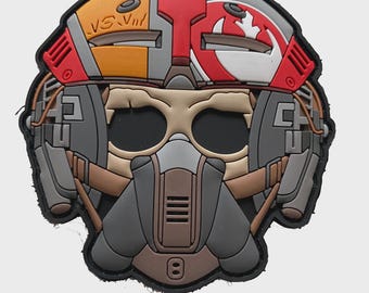 Bucket #20 Helmet Series Embroidered and PVC Morale Patch Hook Fastener Badge Chevron Tactical EDC Sci-Fi Cosplay Collectible