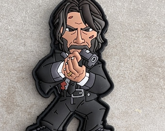 PATCHLAB John W.シリーズ 刺繍入りPVCモラルパッチ | フック＆ループパッチ | バックパック用パッチ | 帽子とバックパック用パッチ