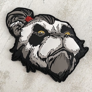 War Panda-plak voor moraal van pvc | Rugzakpatch met klittenband